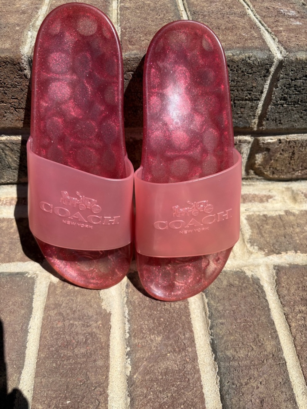 Coach Ulysses Rubber Slides size 8 NWOT